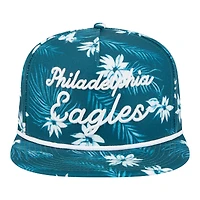 Men's New Era  Midnight Green Philadelphia Eagles Palm Print A-Frame 9FIFTY Snapback Hat