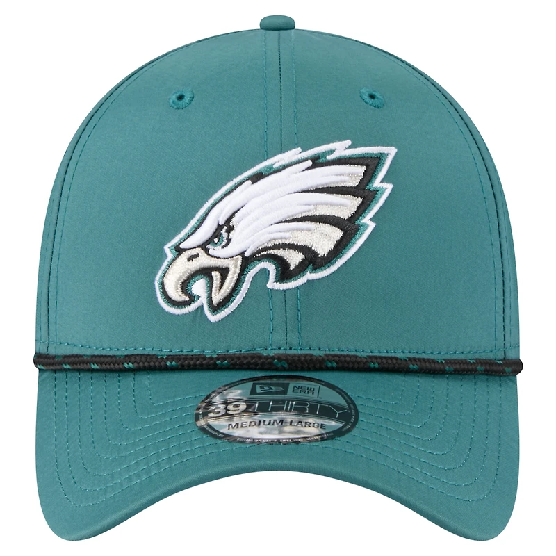 Men's New Era Midnight Green Philadelphia Eagles Perforated 39THIRTY Flex Hat