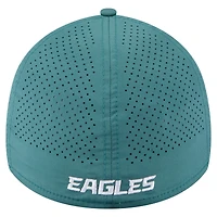 Casquette perforée 39THIRTY Flex New Era vert nuit des Philadelphia Eagles pour homme