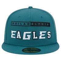 Casquette ajustée Ransom 59FIFTY pour homme New Era Midnight Green Philadelphia Eagles