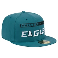Casquette ajustée Ransom 59FIFTY pour homme New Era Midnight Green Philadelphia Eagles