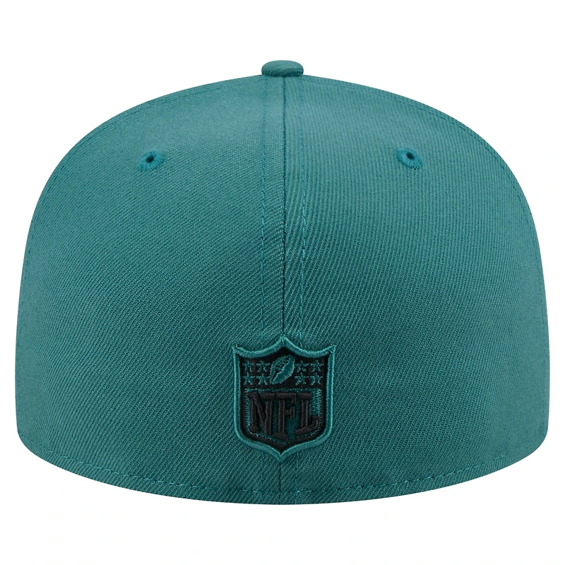 Casquette ajustée 59FIFTY pour homme New Era, vert nuit, motif State Stitch des Philadelphia Eagles