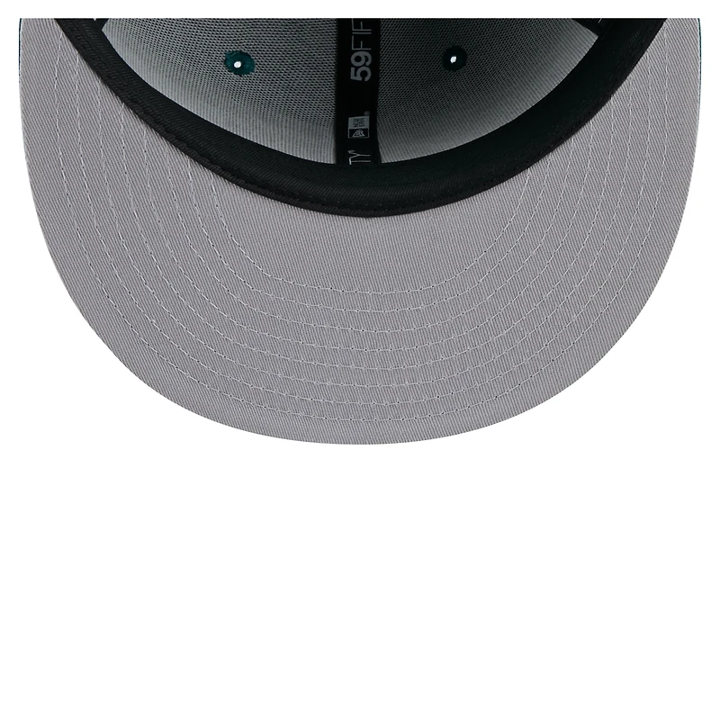 Casquette ajustée 59FIFTY pour homme New Era, vert nuit, motif State Stitch des Philadelphia Eagles