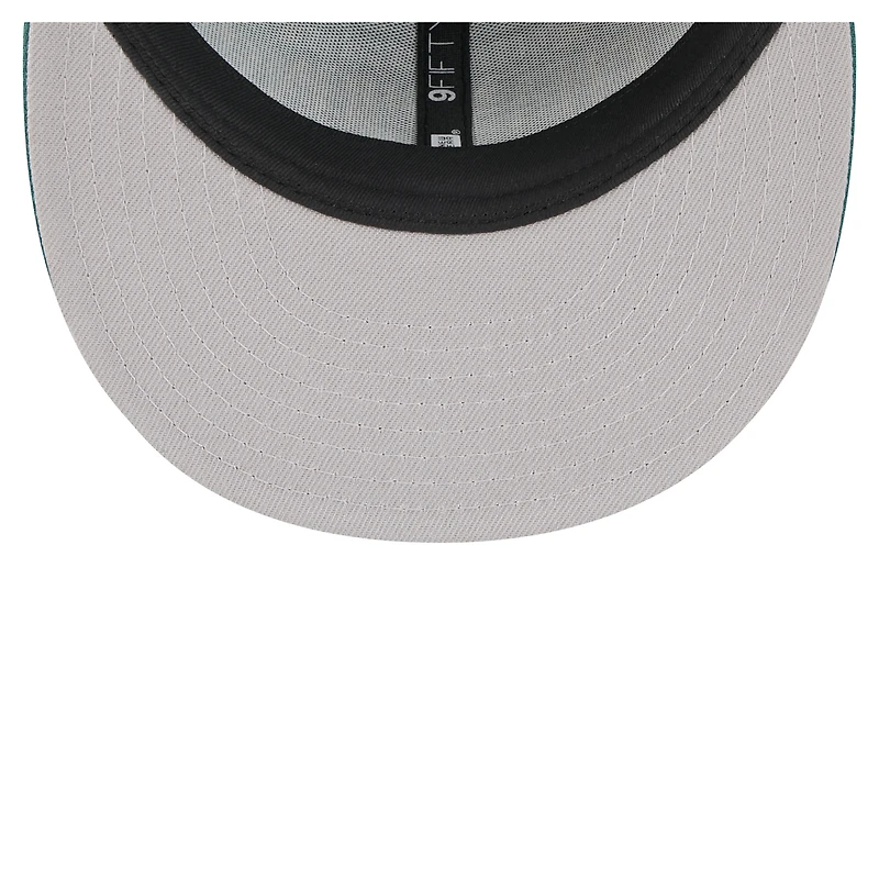 Casquette snapback New Era 9FIFTY pour homme, vert nuit, Philadelphia Eagles, Super Bowl LIX Champions