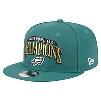 Men's New Era Midnight Green Philadelphia Eagles Super Bowl LIX Champions 9FIFTY Snapback Hat
