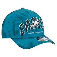 Men's New Era Midnight Green Philadelphia Eagles Tie Dye Fade 9Forty M-Crown A-Frame Adjustable Hat