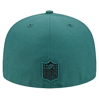Casquette ajustée New Era Tri-Hit 59FIFTY verte des Philadelphia Eagles pour homme