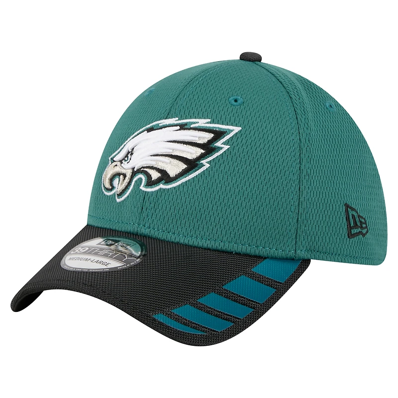 Casquette New Era 39THIRTY Flex vert nuit pour homme des Philadelphia Eagles