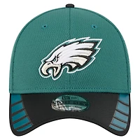 Casquette New Era 39THIRTY Flex vert nuit pour homme des Philadelphia Eagles