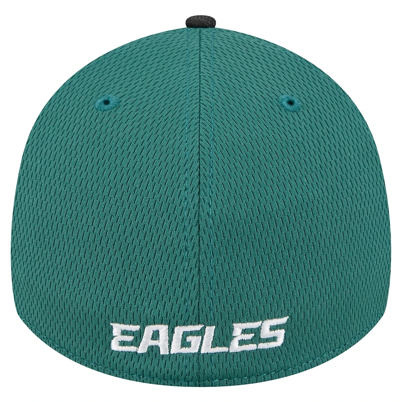 Casquette New Era 39THIRTY Flex vert nuit pour homme des Philadelphia Eagles
