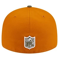 Men's New Era Olive/Brown Philadelphia Eagles Two-Tone Color Pack Split Panel 59FIFTY Fitted Hat