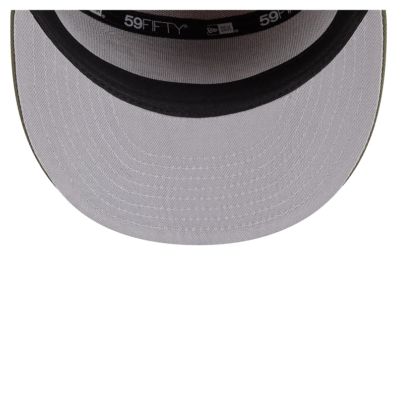 Men's New Era Olive/Brown Philadelphia Eagles Two-Tone Color Pack Split Panel 59FIFTY Fitted Hat