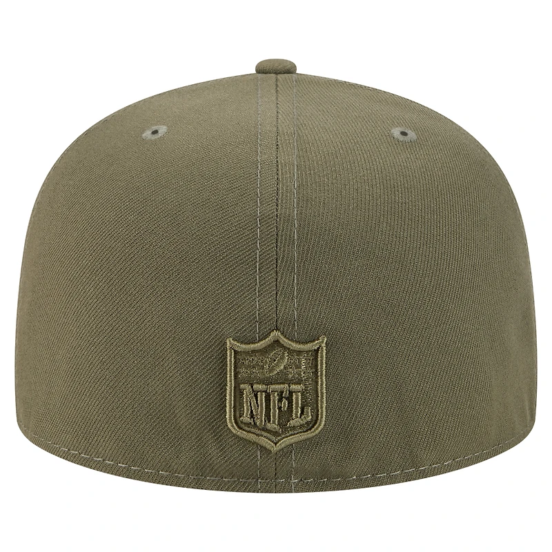 Casquette ajustée A-Frame 59FIFTY pour homme New Era, olive, Philadelphia Eagles, color pack