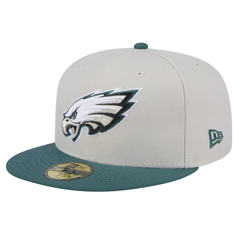 Casquette ajustée 59FIFTY Stoney des Eagles de Philadelphie New Era pour hommes