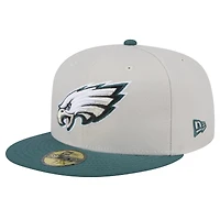 Casquette ajustée 59FIFTY Stoney des Eagles de Philadelphie New Era pour hommes