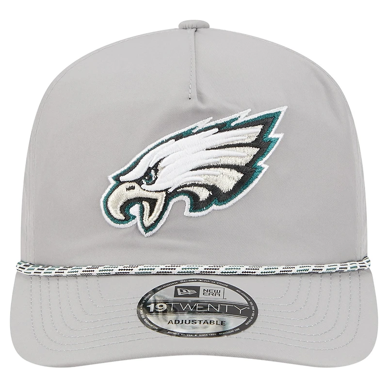 Casquette New Era Silver Philadelphia Eagles Rope 19TWENTY pour homme