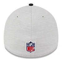 Men's New Era Stone/Black Philadelphia Eagles 2024 Sideline Historic 39THIRTY Flex Hat