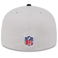 Men's New Era Stone/Black Philadelphia Eagles 2024 Sideline Historic 59FIFTY Fitted Hat