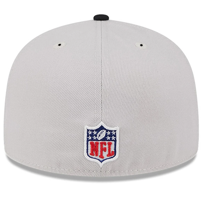 Men's New Era Stone/Black Philadelphia Eagles 2024 Sideline Historic 59FIFTY Fitted Hat