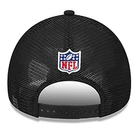 Men's New Era Stone/Black Philadelphia Eagles 2024 Sideline Historic 9FORTY A-Frame Trucker Adjustable Hat