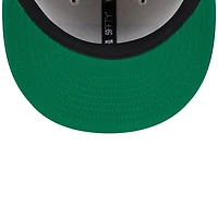 Casquette ajustée 59FIFTY pour homme New Era Stone/Kelly Green Philadelphia Eagles 2024 Sideline Historic