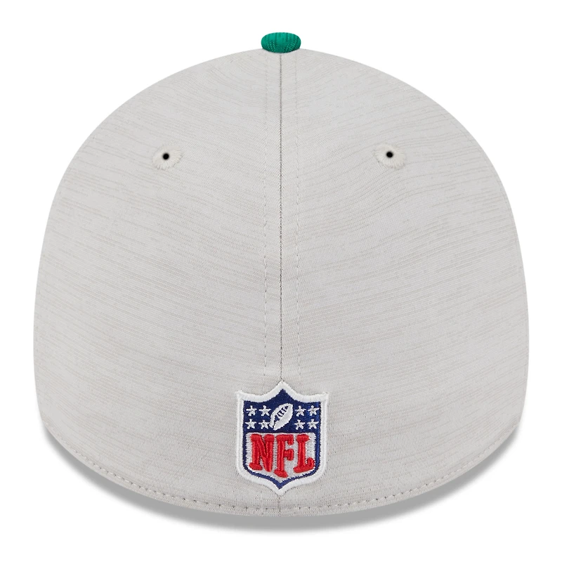 Men's New Era Stone/Midnight Green Philadelphia Eagles 2024 Sideline Historic 39THIRTY Flex Hat