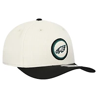 Men's New Era  Stone Philadelphia Eagles  Loyal Corduroy 9SEVENTY Adjustable Hat
