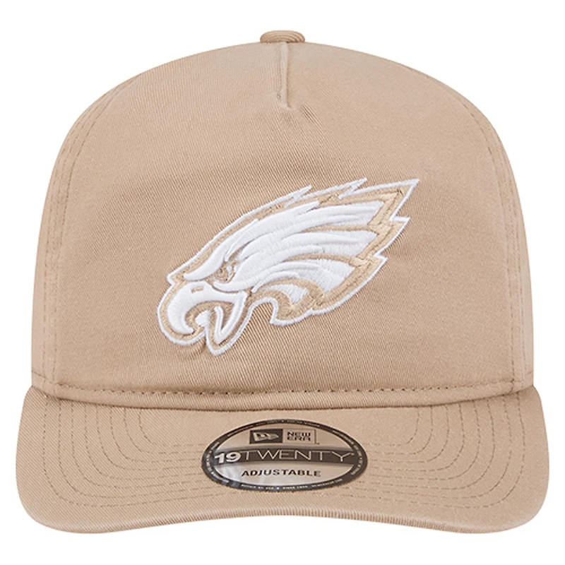 Casquette ajustable 19TWENTY des Eagles de Philadelphie New Era pour homme, couleur beige