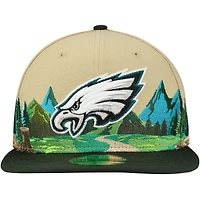 Men's New Era Tan Philadelphia Eagles Landscape 59FIFTY Fitted Hat