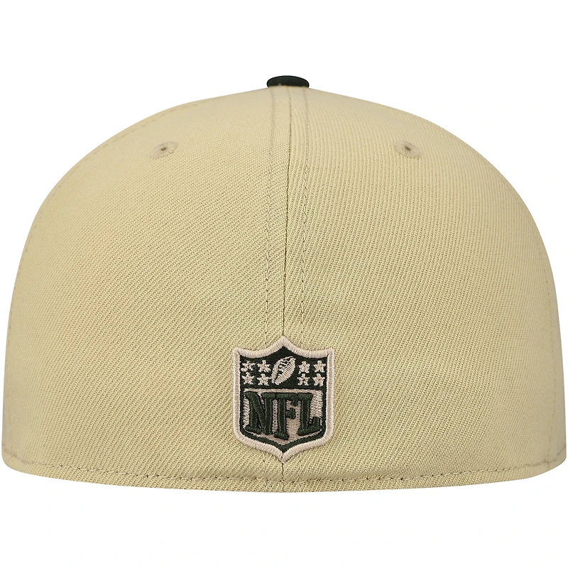 Men's New Era Tan Philadelphia Eagles Landscape 59FIFTY Fitted Hat