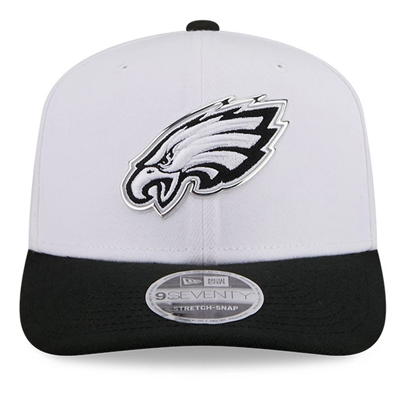 Men's New Era White/Black Philadelphia Eagles 2026 NFL Draft 9SEVENTY Adjustable Hat