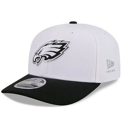 Men's New Era White/Black Philadelphia Eagles 2026 NFL Draft 9SEVENTY Adjustable Hat