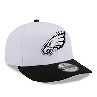Men's New Era White/Black Philadelphia Eagles 2026 NFL Draft Pre-Curved 9FIFTY Snapback Hat