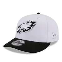 Men's New Era White/Black Philadelphia Eagles 2026 NFL Draft Pre-Curved 9FIFTY Snapback Hat