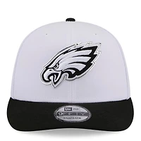 Men's New Era  White/Black Philadelphia Eagles 2026 NFL Draft Pre-Curved 9FIFTY Snapback Hat