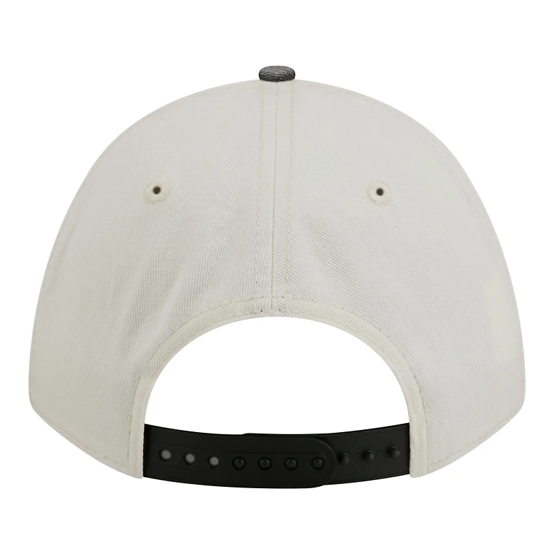 Men's New Era  White/Black Philadelphia Eagles 9FORTY Felt A-Frame Adjustable Hat