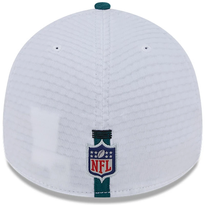 Men's New Era White/Midnight Green Philadelphia Eagles 2024 NFL Training Camp 39THIRTY Flex Hat