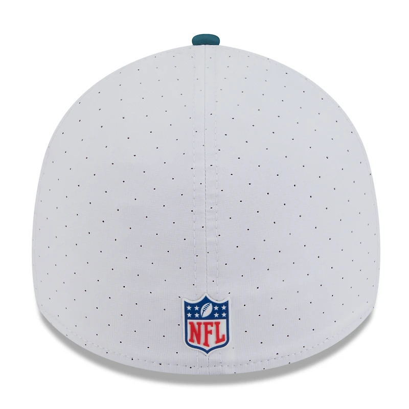 Men's New Era  White/Midnight Green Philadelphia Eagles 2025 NFL Training Camp 39THIRTY Flex Hat