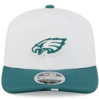 Men's New Era  White/Midnight Green Philadelphia Eagles 2025 NFL Training Camp 9SEVENTY Adjustable Hat