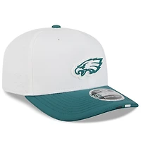 Men's New Era  White/Midnight Green Philadelphia Eagles 2025 NFL Training Camp 9SEVENTY Adjustable Hat