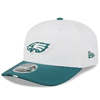 Men's New Era  White/Midnight Green Philadelphia Eagles 2025 NFL Training Camp 9SEVENTY Adjustable Hat