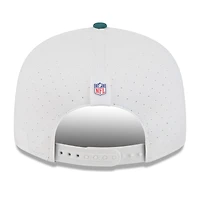 Men's New Era  White/Midnight Green Philadelphia Eagles 2025 NFL Training Camp Split Panel 9FIFTY Snapback Hat