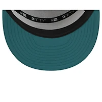 Casquette snapback 9FIFTY à panneaux divisés New Era pour homme, blanc/vert nuit, Philadelphia Eagles, camp d'entraînement NFL 2025