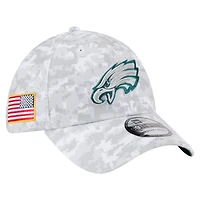 Men's New Era White Philadelphia Eagles 2025 Salute to Service Fan Pack 39THIRTY Flex Hat