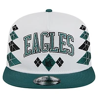 Men's New Era  White Philadelphia Eagles Argyle 19TWENTY Adjustable Hat