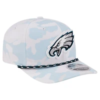 Men's New Era  White Philadelphia Eagles Camo Rope 9SEVENTY Adjustable Hat