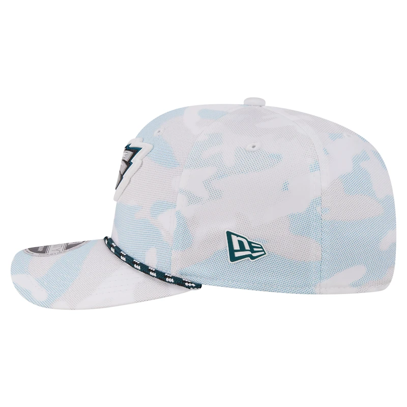 Casquette ajustable New Era blanche Philadelphia Eagles Camo Rope 9SEVENTY pour homme