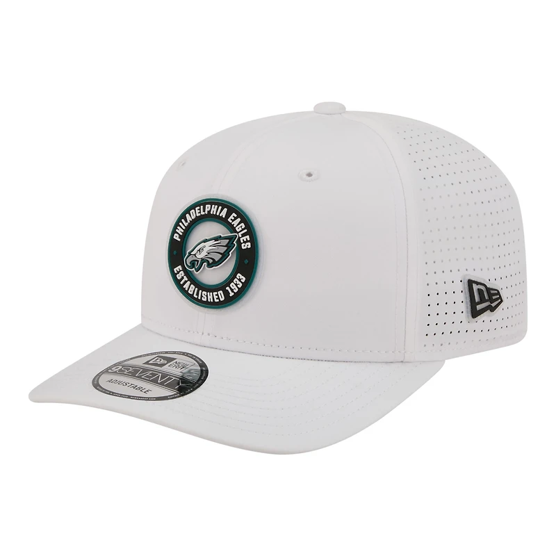 Men's New Era White Philadelphia Eagles COOLERA 9SEVENTY Adjustable Hat