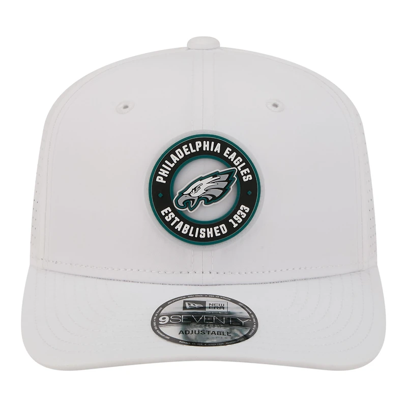 Casquette ajustable New Era blanche Philadelphia Eagles COOLERA 9SEVENTY pour homme