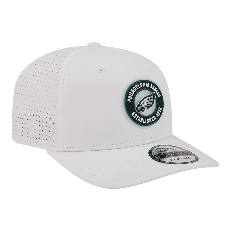 Casquette ajustable New Era blanche Philadelphia Eagles COOLERA 9SEVENTY pour homme